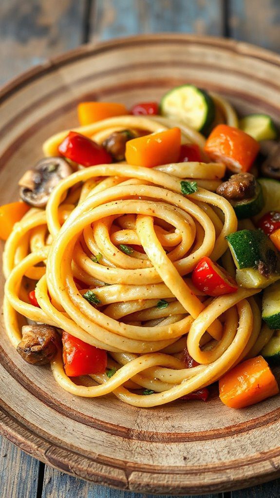 delicious vegetable pasta dish