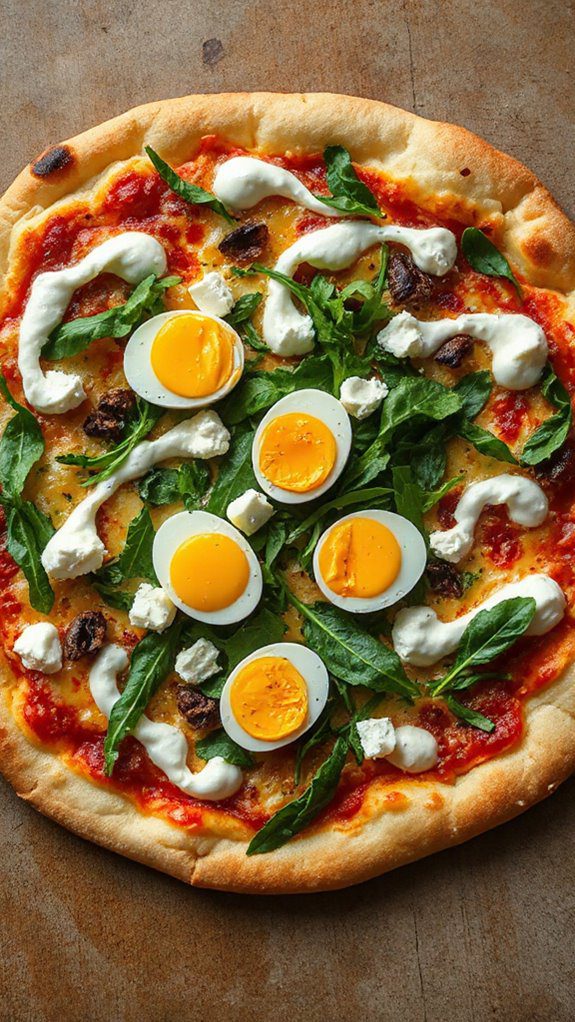 easter egg goat cheese pizza easter egg goat cheese pizza