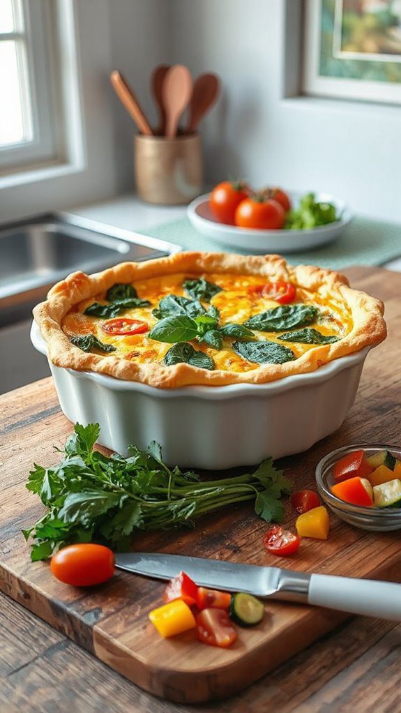 easy veggie microwave quiche