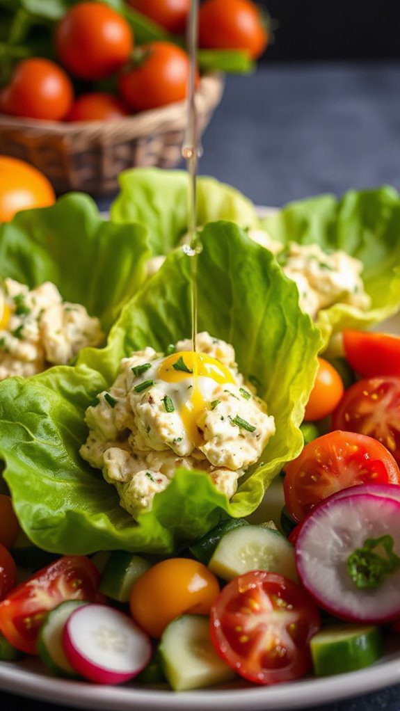 egg salad in lettuce egg salad in lettuce