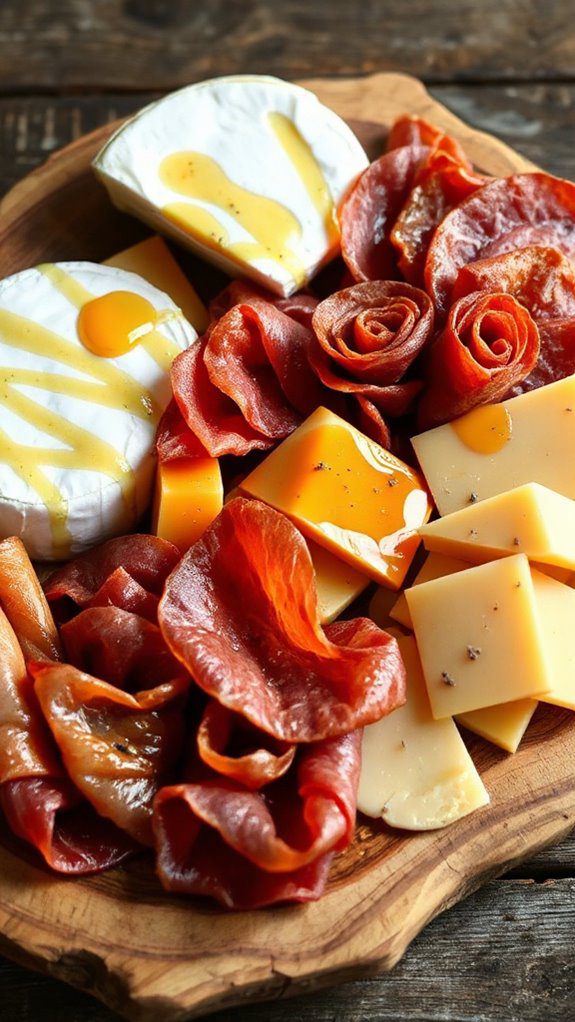 elegant meat and cheese