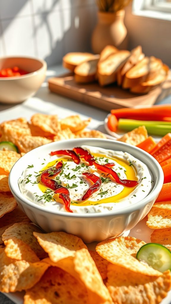 feta and red pepper dip