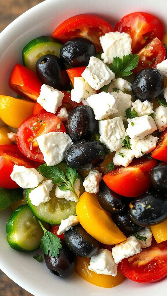 feta cheese olive salad