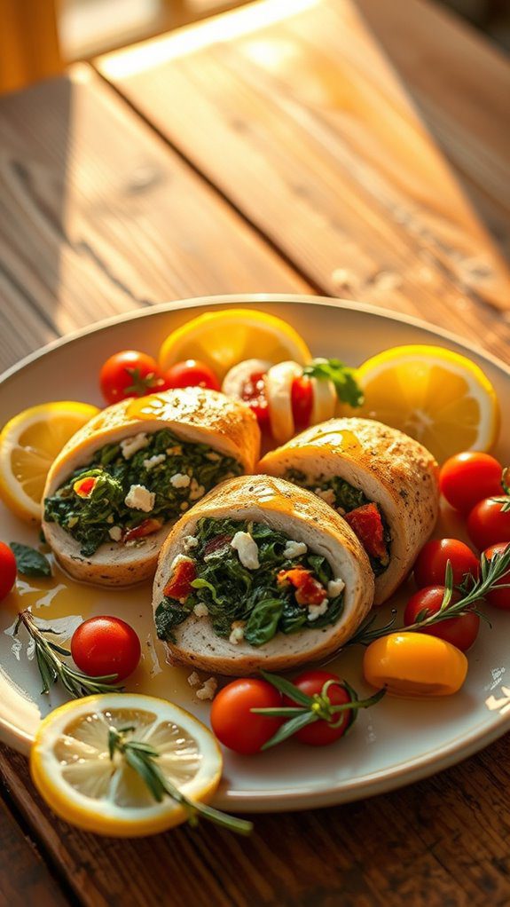 feta spinach stuffed chicken