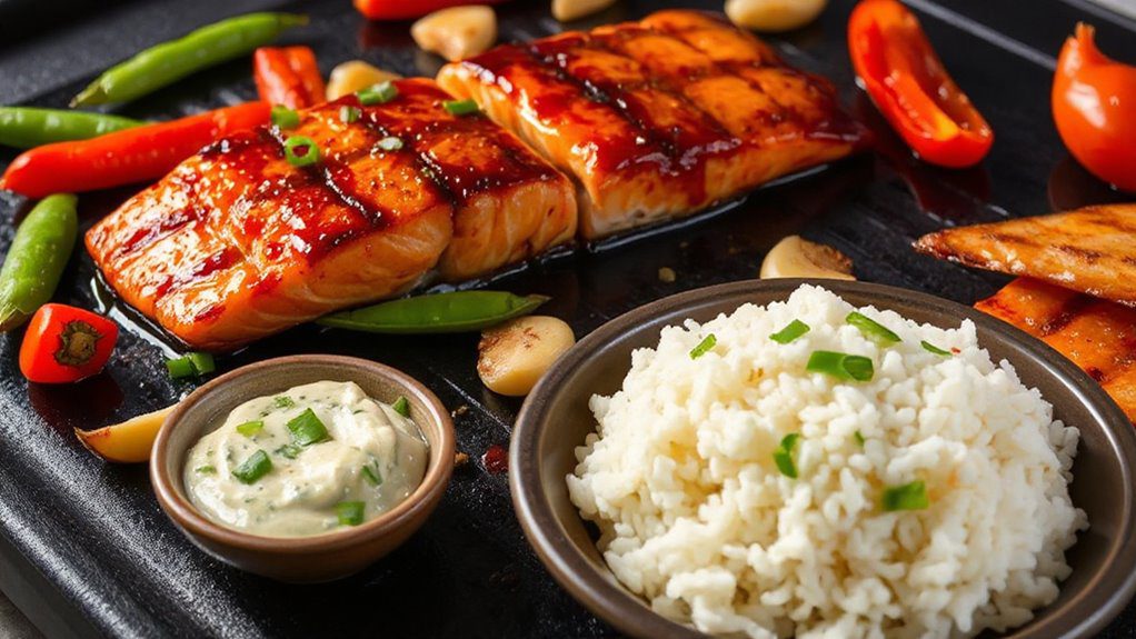 flavored grilled salmon dish