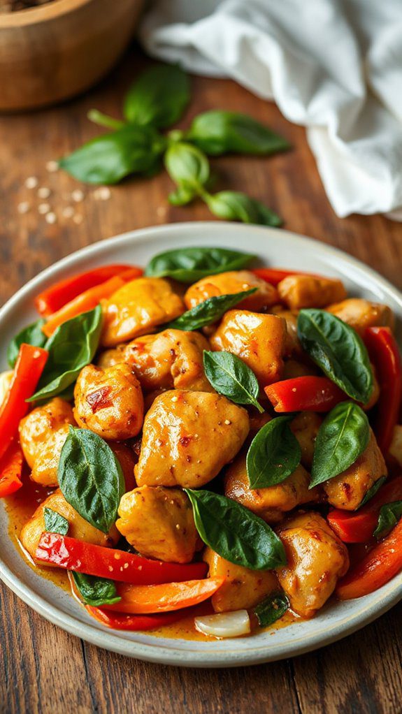 flavored stir fried chicken dish flavored stir fried chicken dish