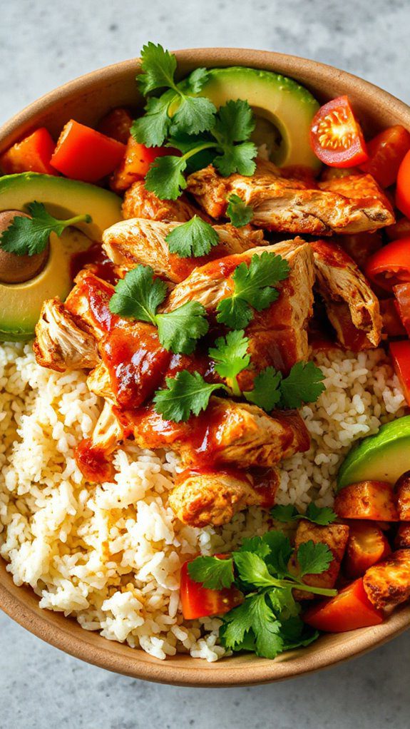 flavorful chicken burrito bowl