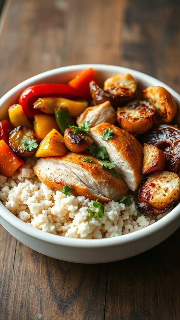 flavorful chicken fajita bowl flavorful chicken fajita bowl