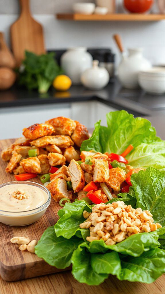 flavorful chicken lettuce wraps