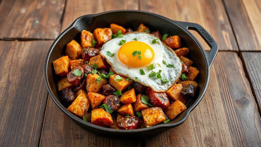 flavorful chorizo sweet potato dish