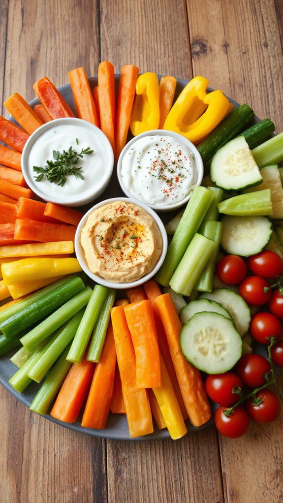 flavorful crunchy veggie dips