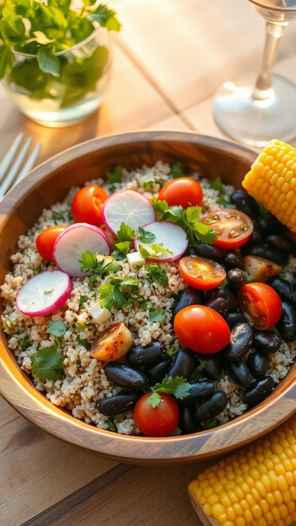 flavorful quinoa and beans