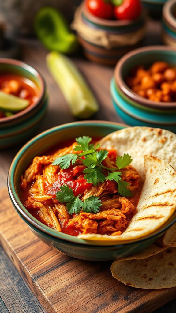 flavorful spicy shredded chicken