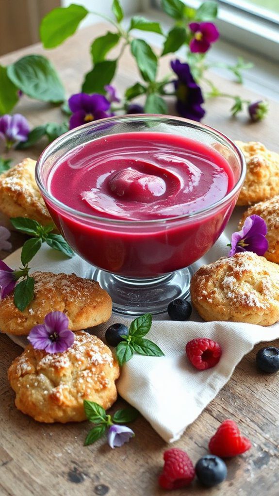 floral flavored creamy dessert