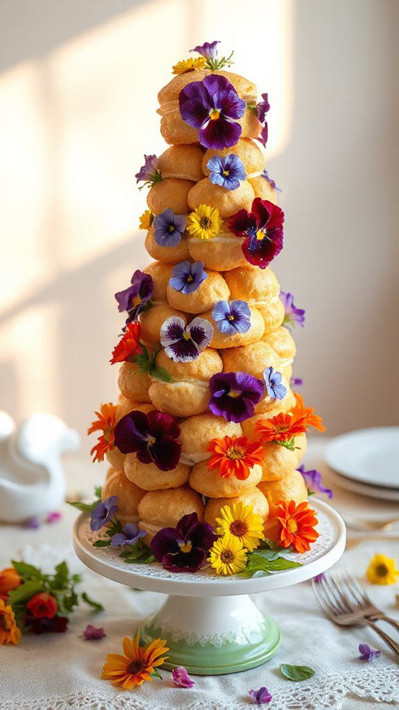 floral toppings for dishes