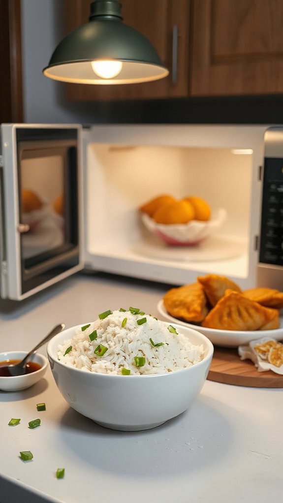 fluffy rice cooked quickly