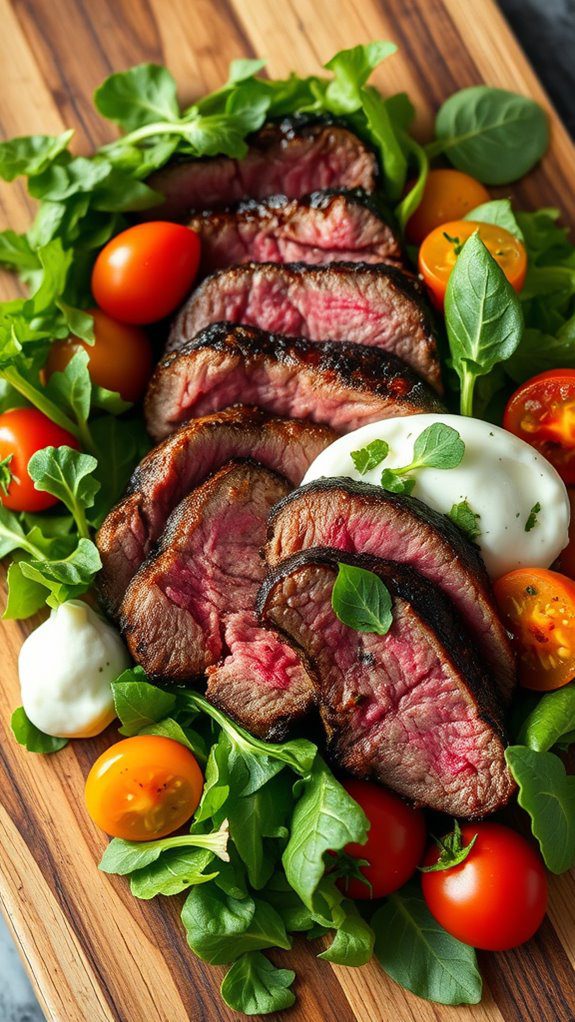 fresh basil steak salad
