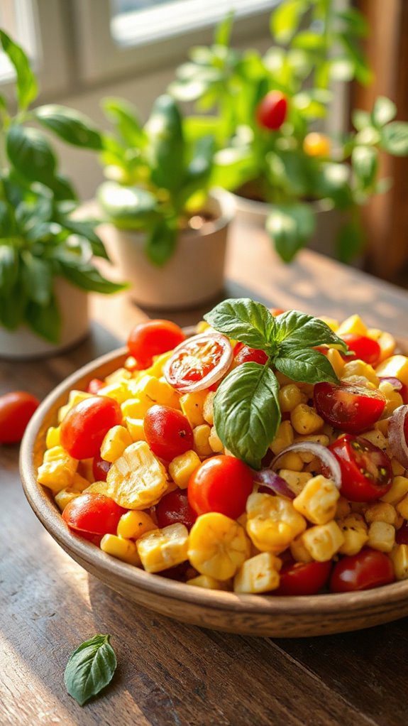 fresh corn tomato salad