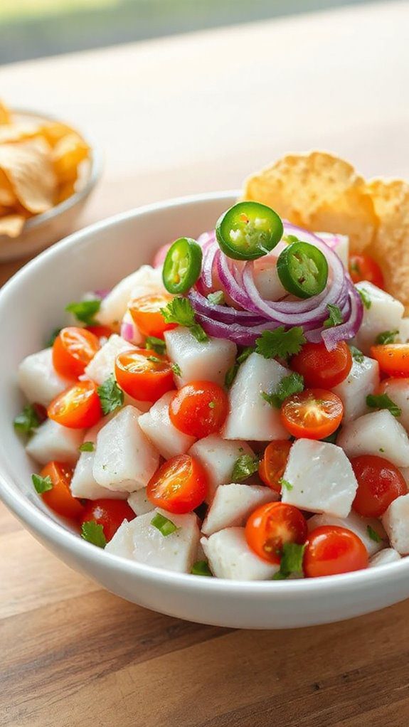 fresh marinated seafood dish