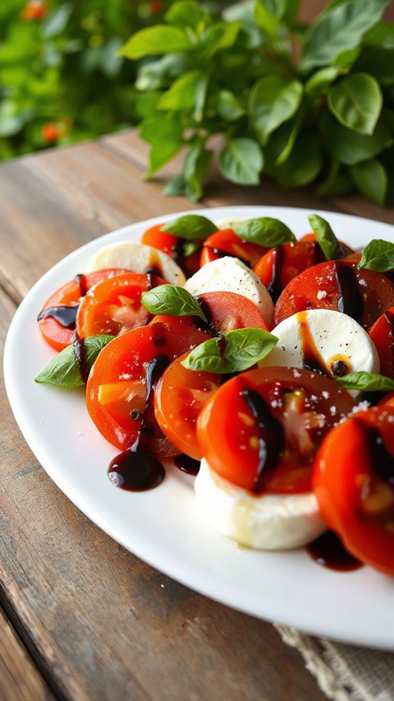 fresh mozzarella caprese salad