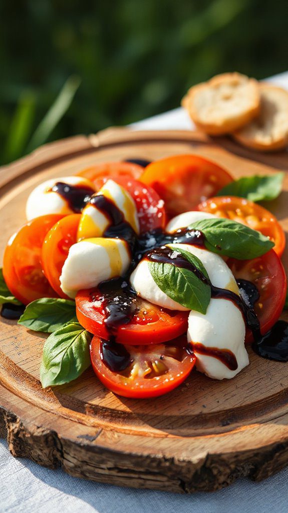 fresh mozzarella tomatoes basil