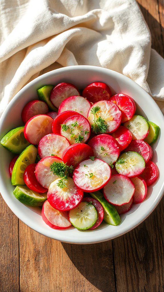 fresh radish cucumber salad fresh radish cucumber salad