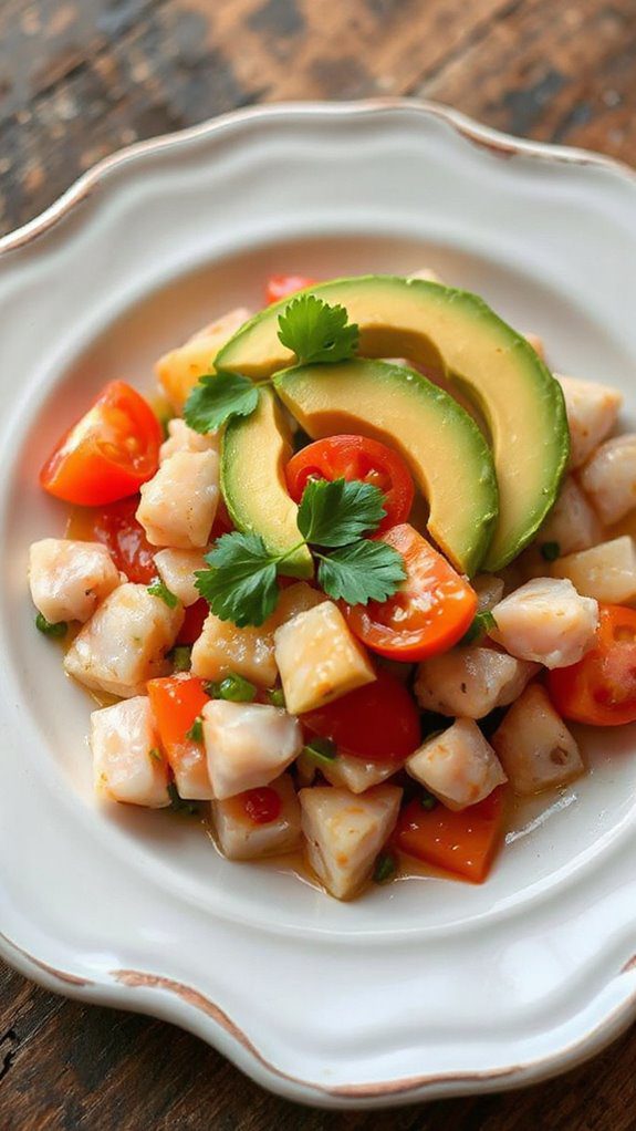 fresh tangy seafood dish fresh tangy seafood dish