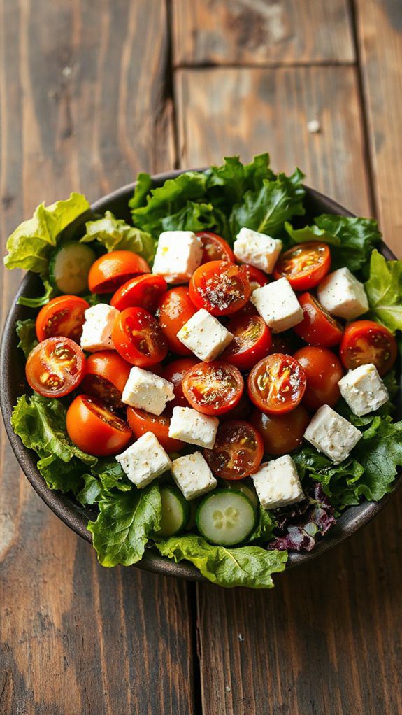 fresh vegetables feta cheese