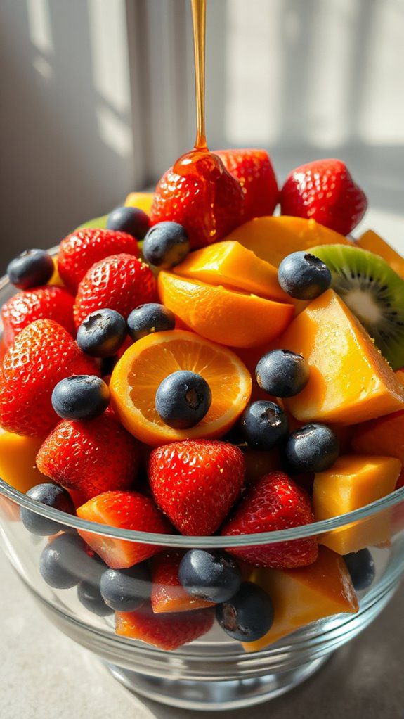 fruit salad with honey
