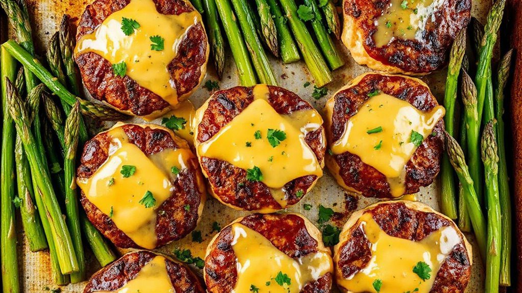 garlic butter asparagus burger
