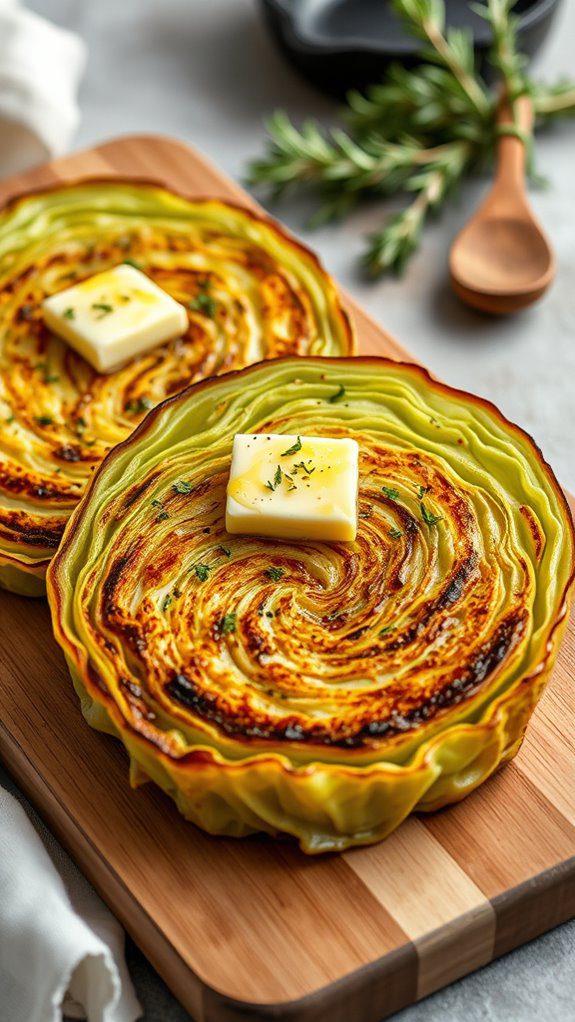 garlic butter cabbage steaks garlic butter cabbage steaks