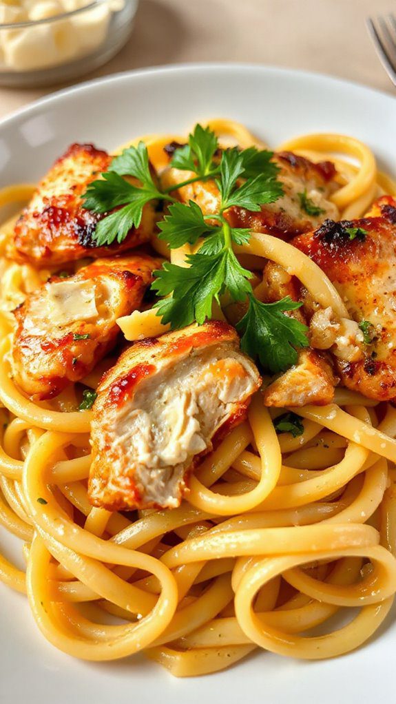 garlic butter chicken pasta