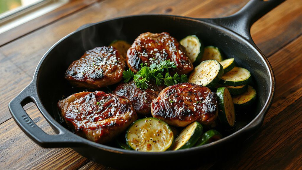 garlic butter steak zucchini