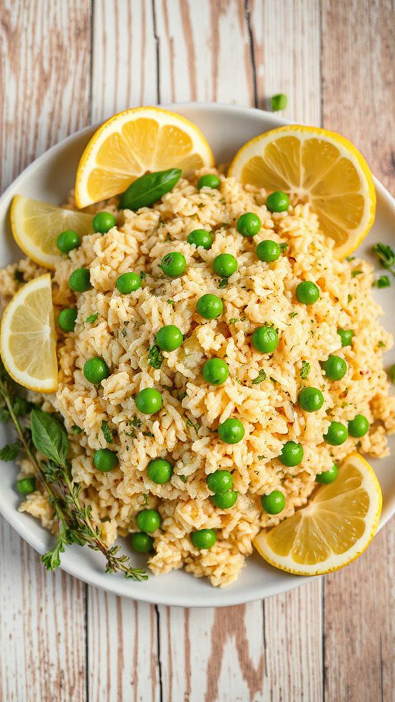 garlic infused herb rice