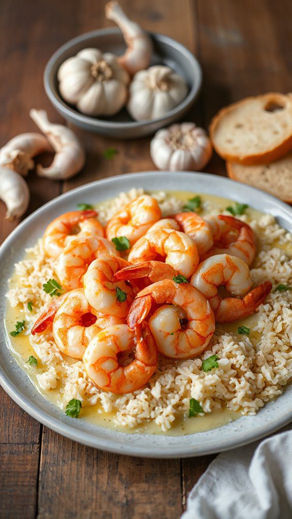 garlic infused shrimp dish