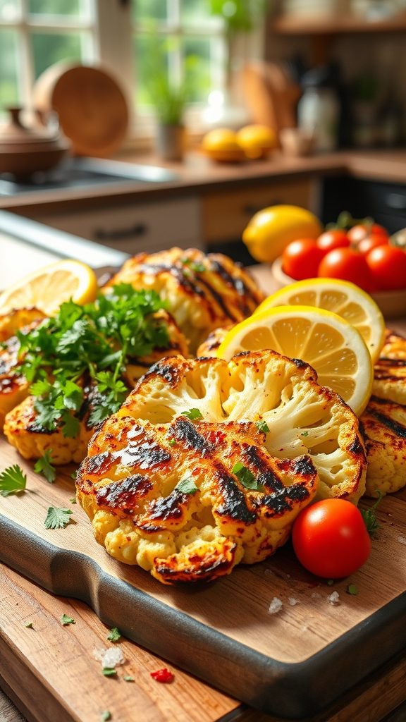garlic lemon butter cauliflower