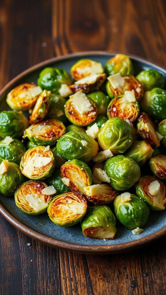 garlic parmesan brussels sprouts