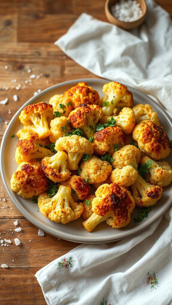 garlic parmesan cauliflower dish