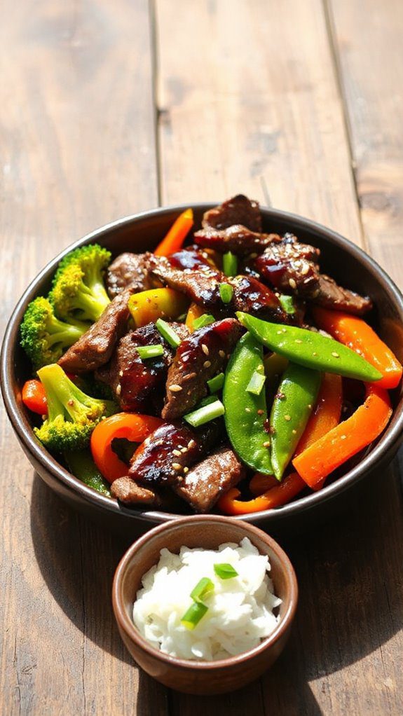 ginger sesame beef stir fry