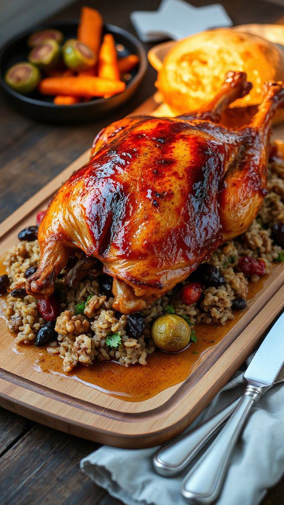 glazed stuffed duck recipe