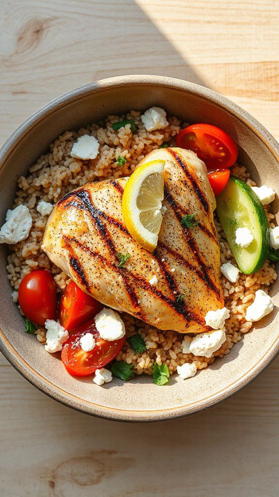 greek chicken rice bowl greek chicken rice bowl