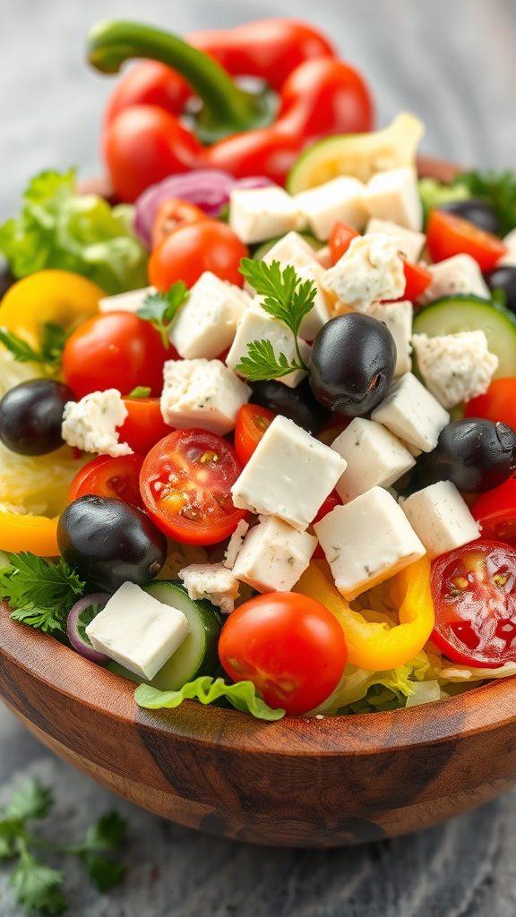 greek salad with vinaigrette