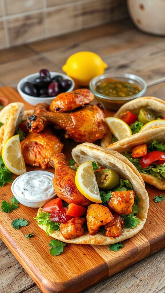 greek style chicken stuffed pita greek style chicken stuffed pita