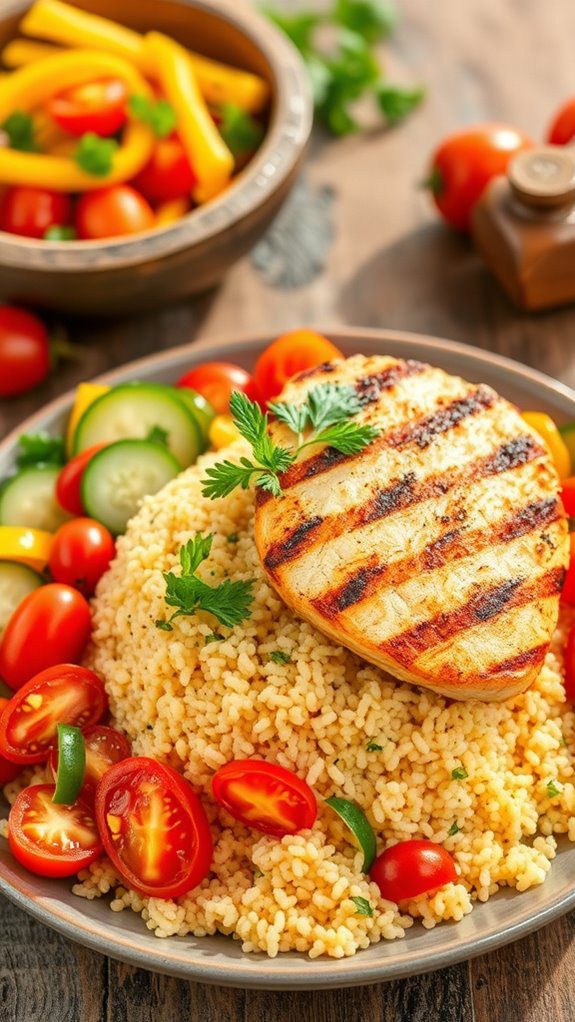 grilled chicken couscous salad