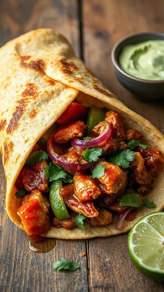 grilled chicken in wrap