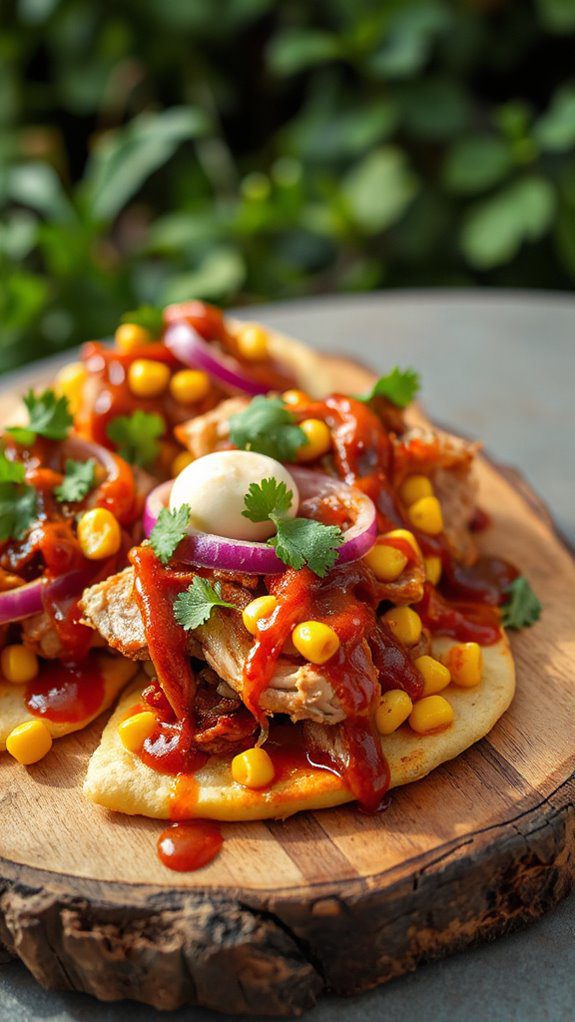 grilled chicken on flatbreads