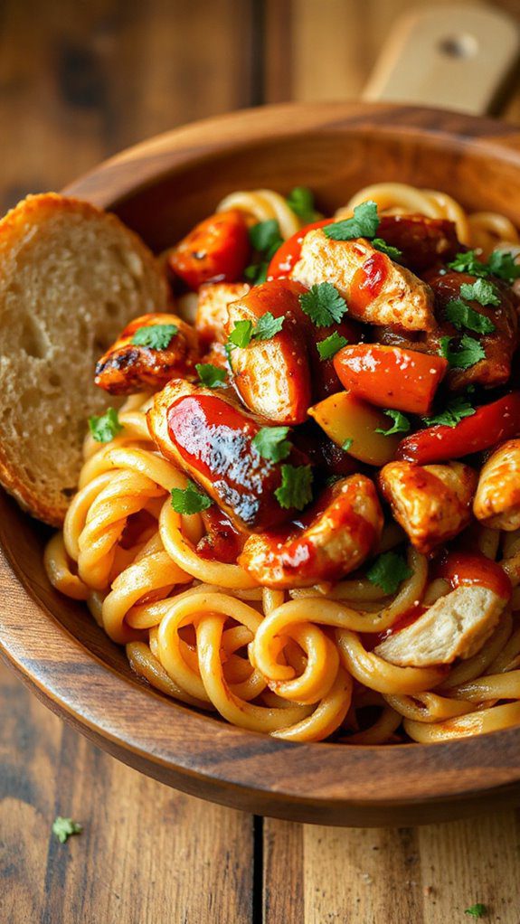 grilled chicken pasta dish