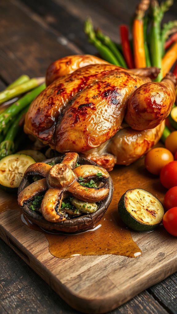 grilled chicken stuffed mushrooms grilled chicken stuffed mushrooms