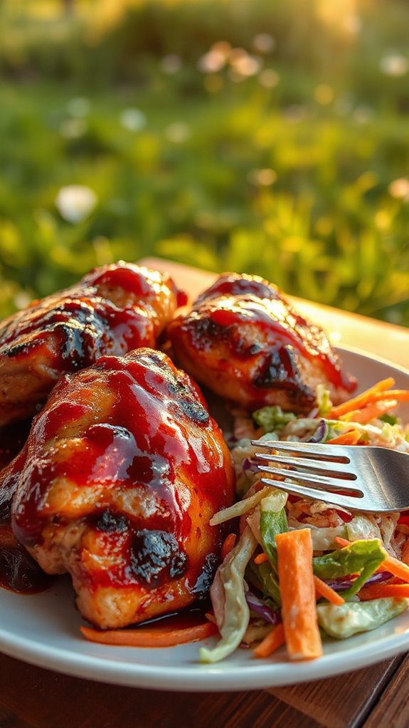 grilled chicken with slaw
