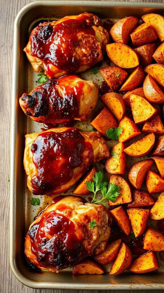 grilled chicken with sweet potatoes
